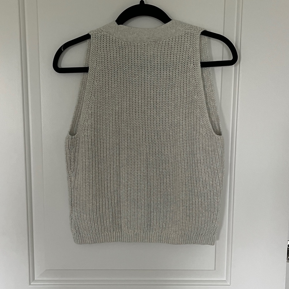 Universal Thread Cream V-Neck Knit Button-Front Sweater Vest - Picture 3 of 3